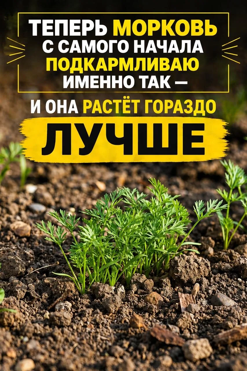 УДОБРЕНИЕ ДЛЯ БЫСТРОГО РОСТА ВСХОДОВ МОРКОВИ