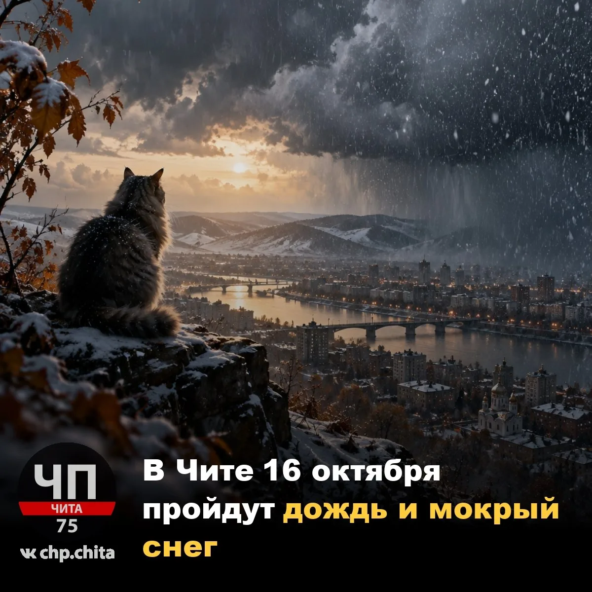 В Чите 16 октября пройдут дождь и мокрый снег