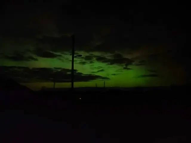 Северное сияние в пгт. Уни