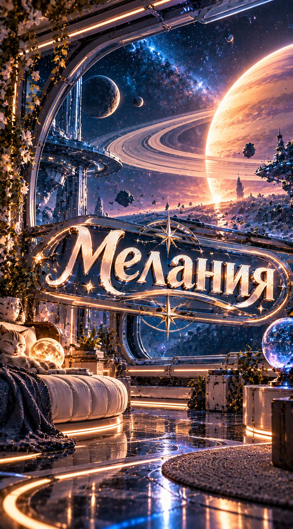 Обои на телефон с именем Мелания.