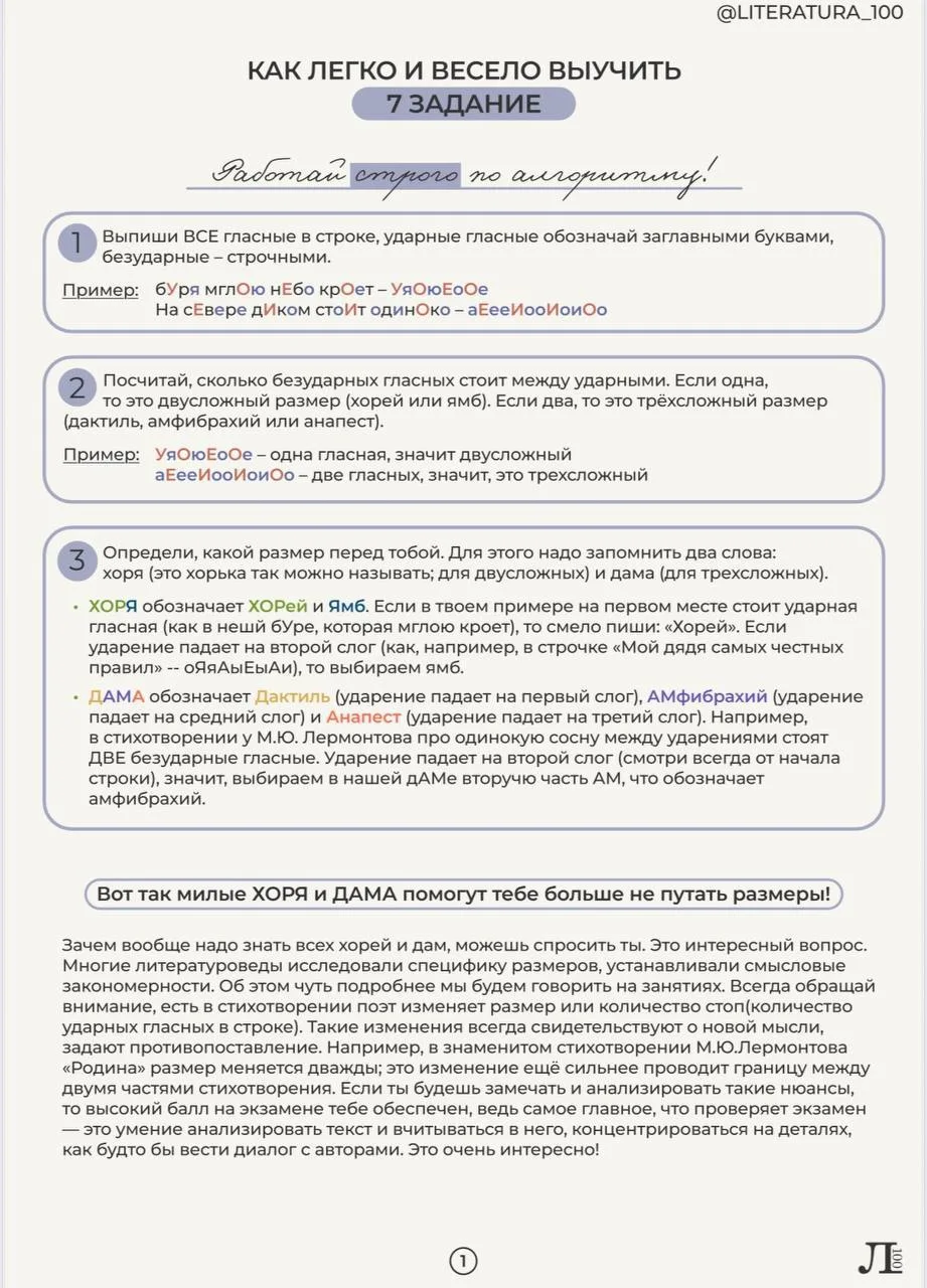 Стихотворные размеры на ЕГЭ ⚡️