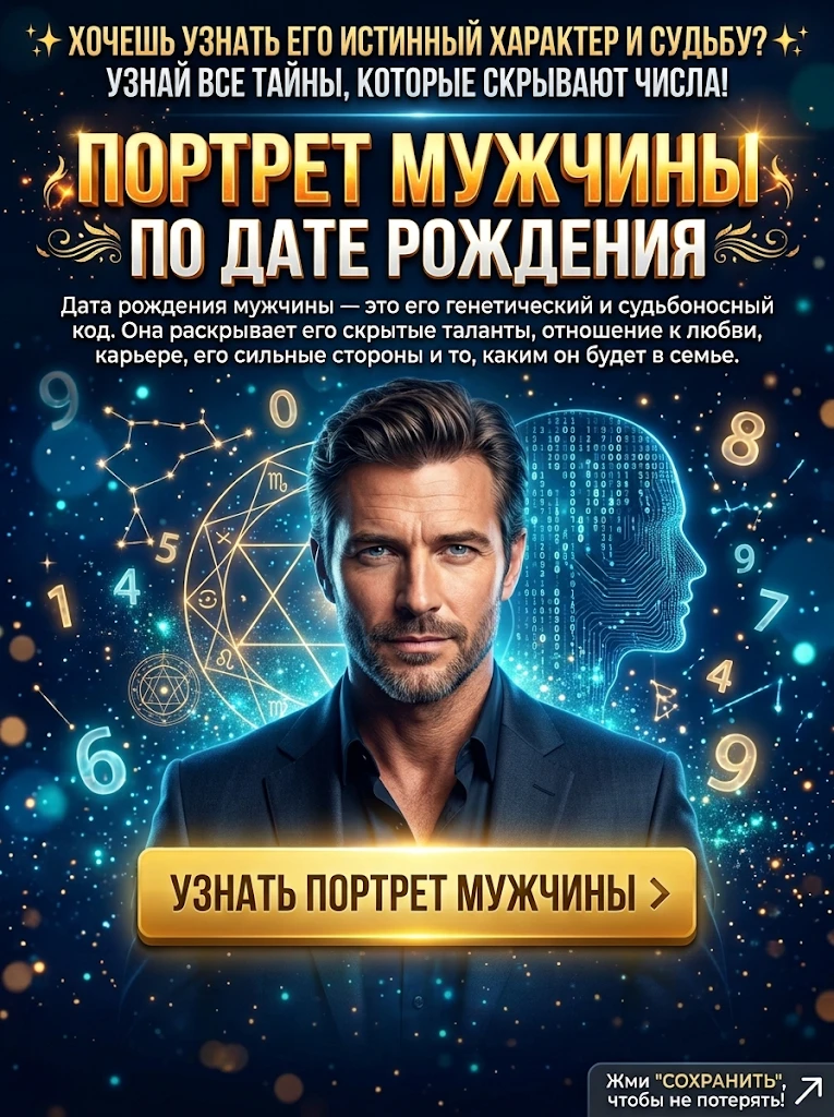 👤 ПОРТРЕТ МУЖЧИНЫ ПО ДАТЕ РОЖДЕНИЯ