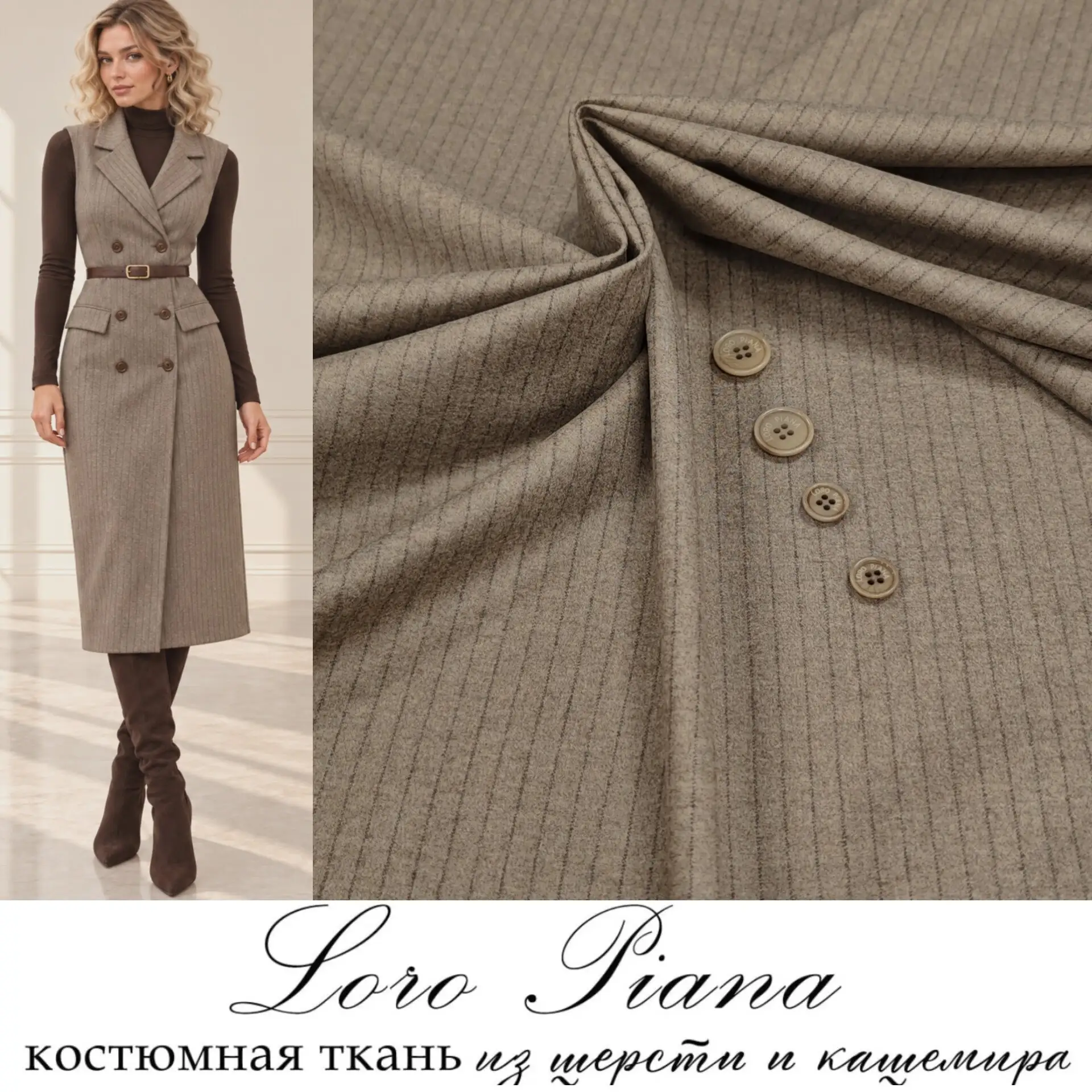 KK3715. Костюмная ткань  из шерсти 170`s с кашемиром