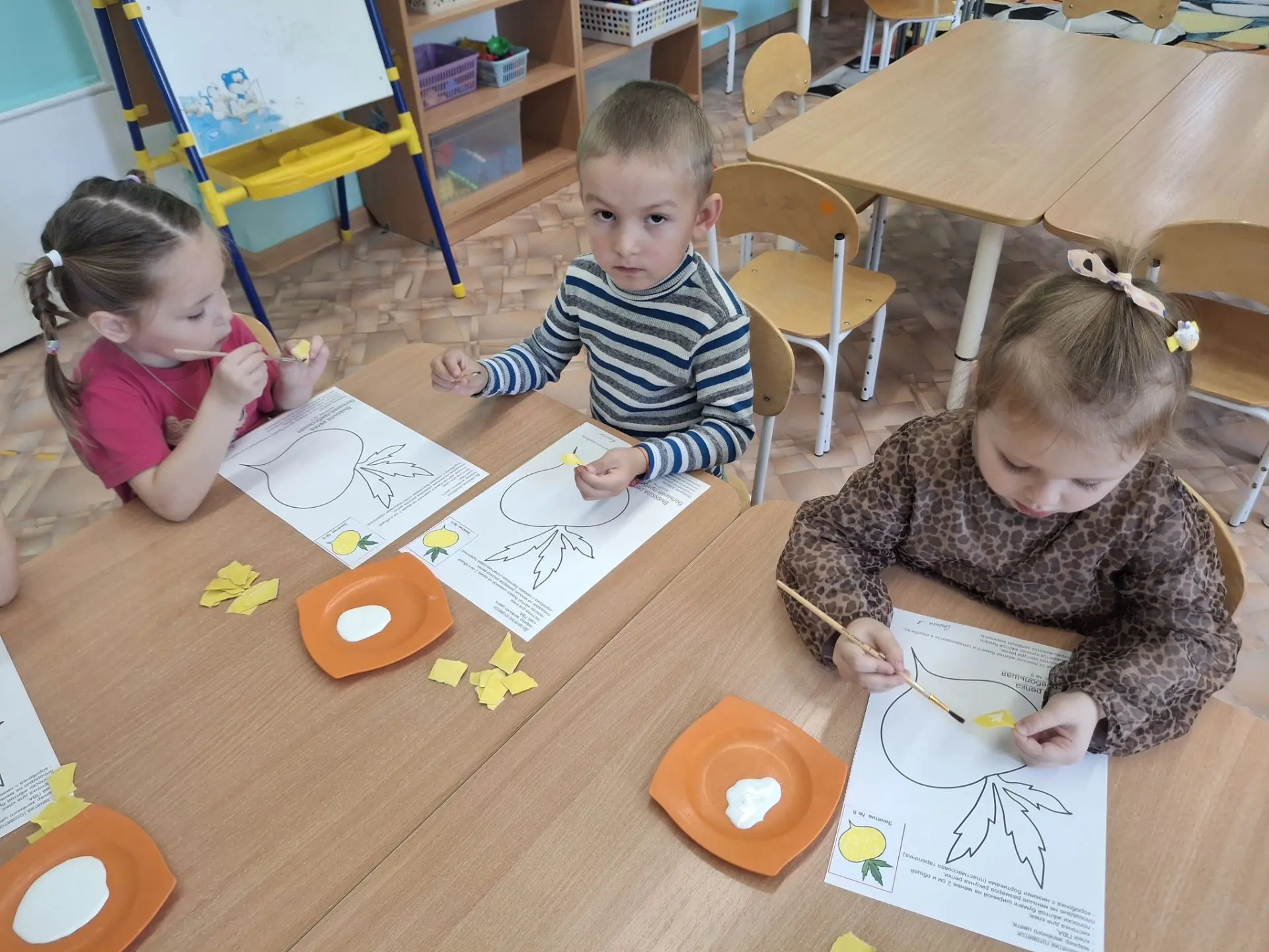 Обрывная аппликация «Репка».