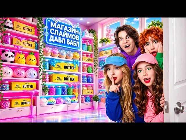 ОТКРЫЛИ МАГАЗИН СЛАЙМОВ И СКВИШЕЙ У СЕБЯ ДОМА! 🌈 Кто Лучше Сделает Магазин Челлендж?