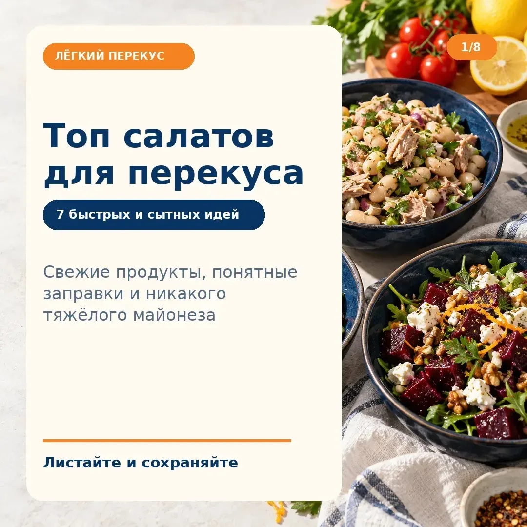 Лёгкий перекус без скучных листьев салата