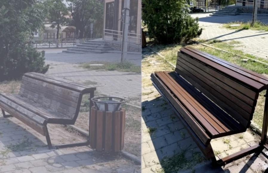 В Новошахтинске восстановили скамейки в нескольких общественных местах после жалоб горожан