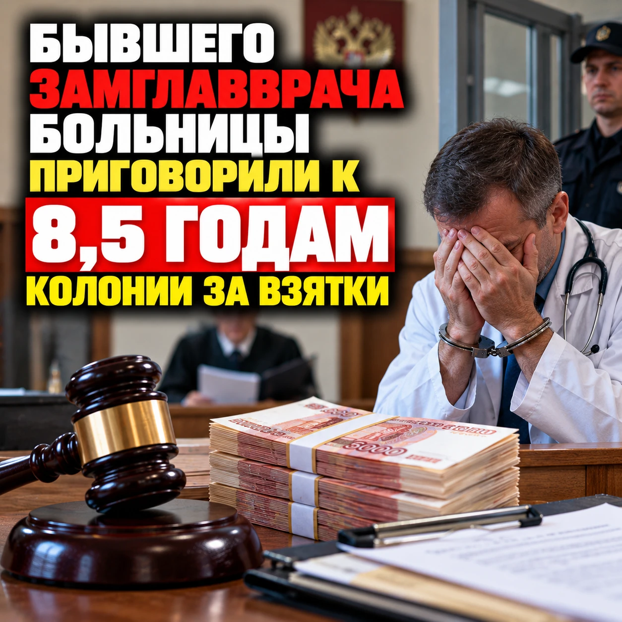 Бывшего замглавврача больницы приговорили к 8,5 годам колонии за взятки