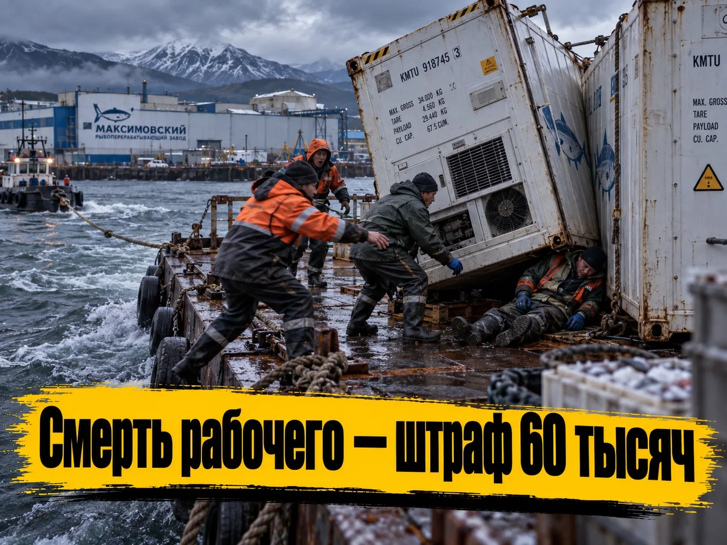 60 тысяч рублей штрафа после гибели рабочего на Камчатке