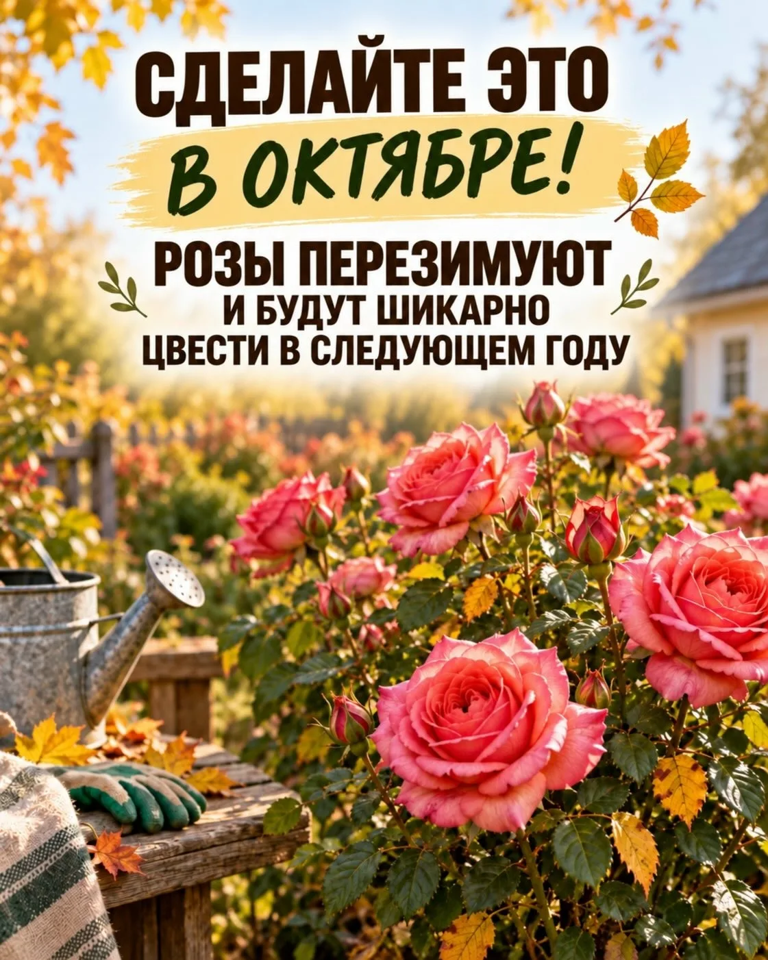 Розы осенью легко испортить одной ошибкой — продолжать ухаживать за ними так же, как ле...