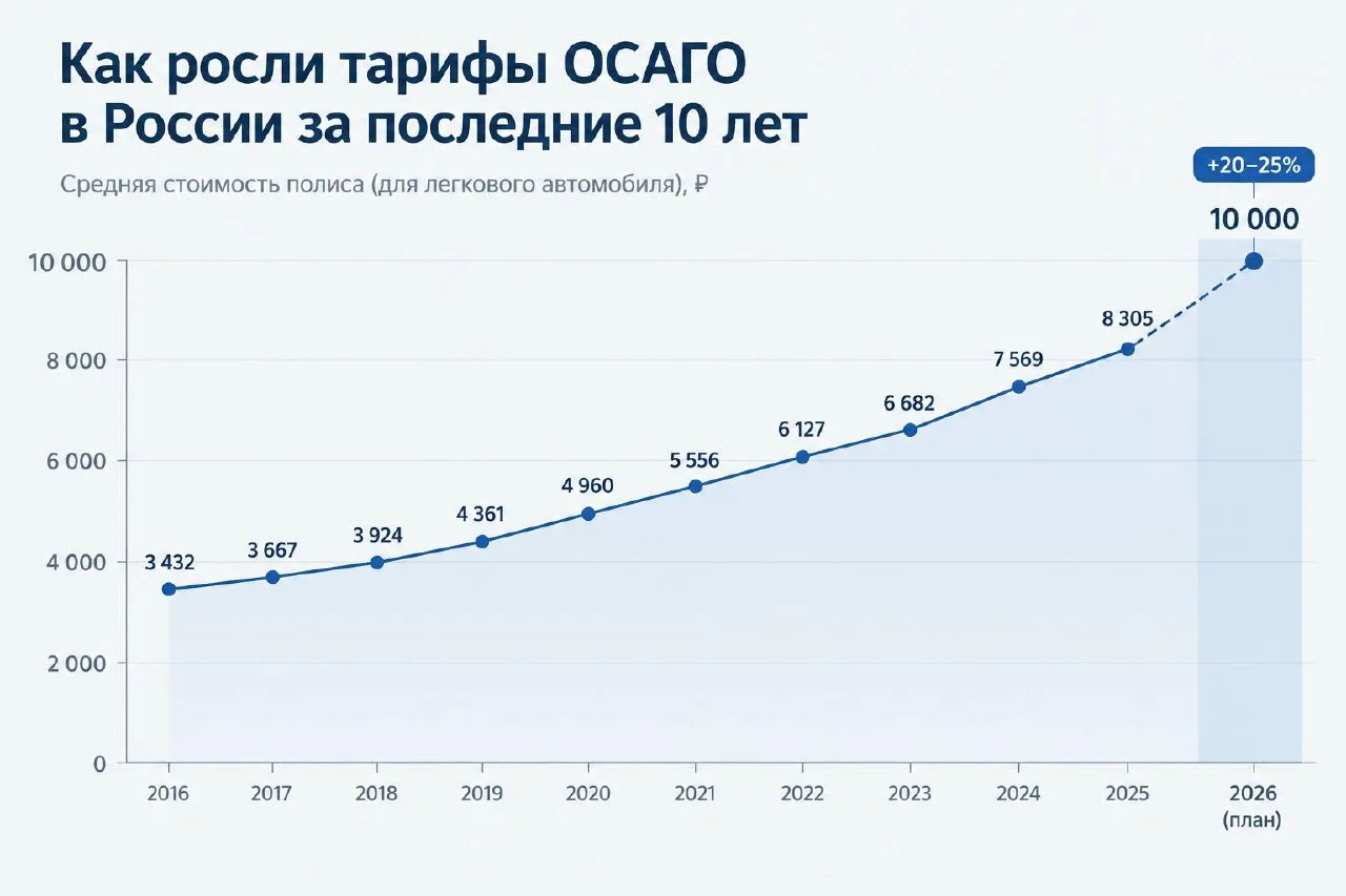 ОСАГО подорожает на 20-25%❗️