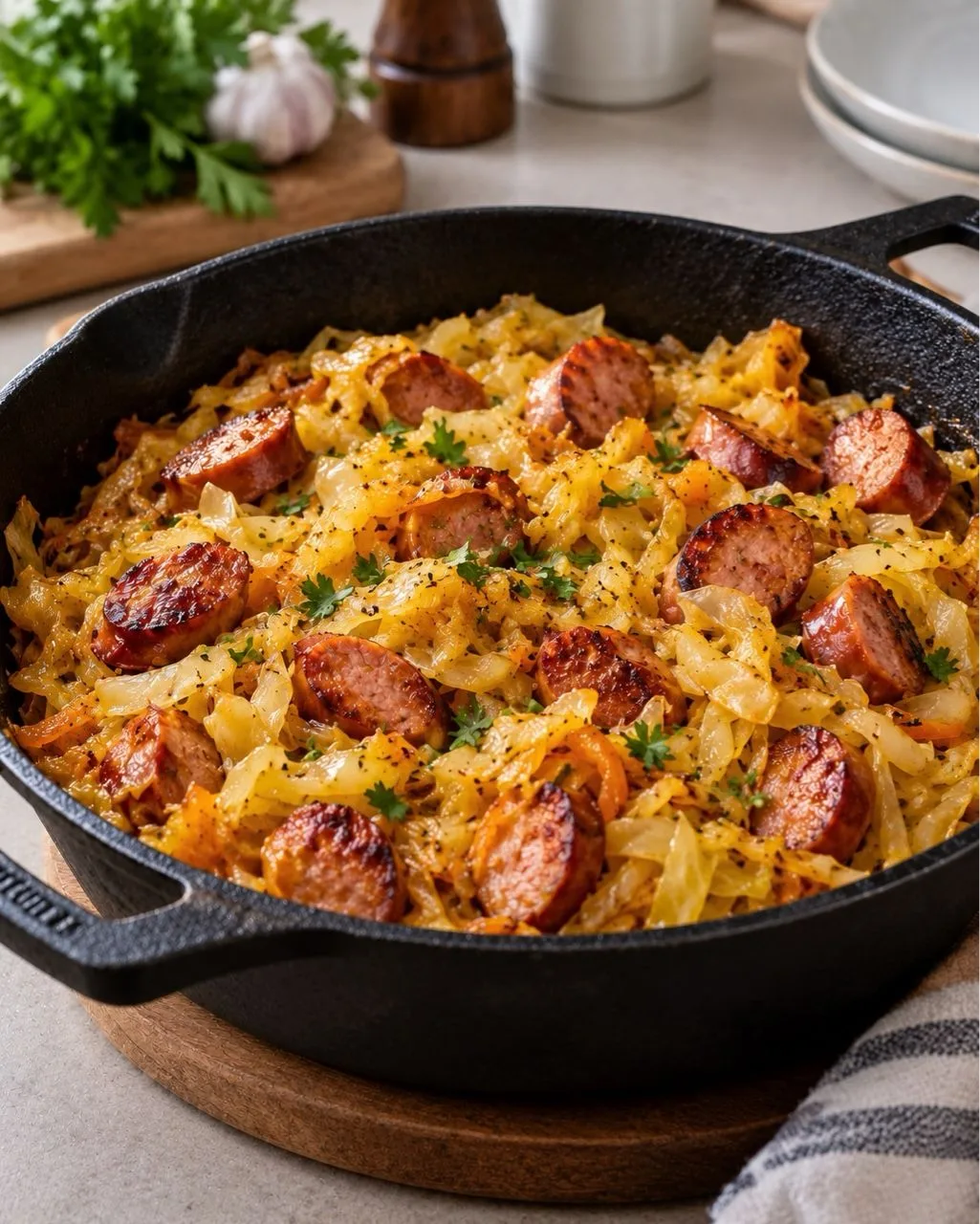🌭ТУШЁНАЯ КАПУСТА С КОЛБАСКАМИ