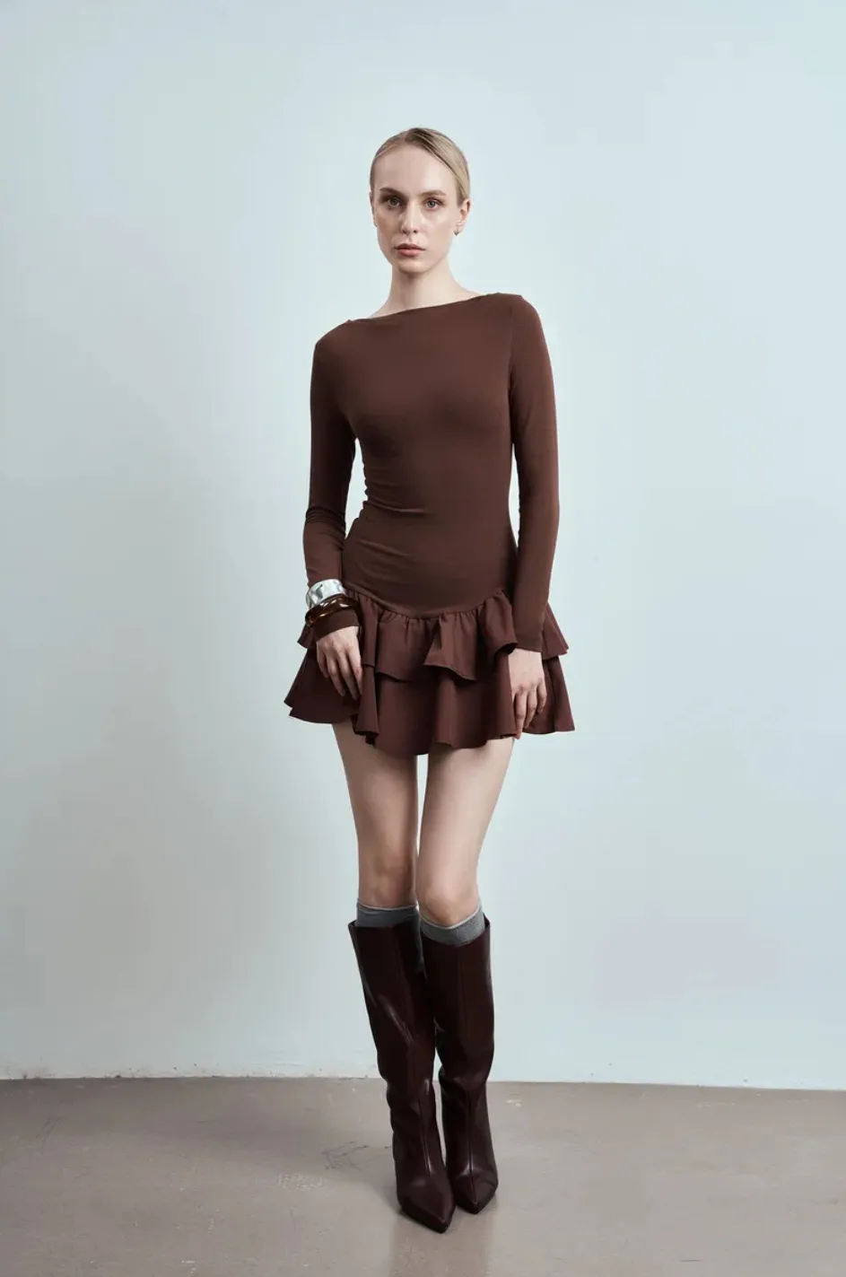 🌸 Платье Pinterest с юбкой из воланов