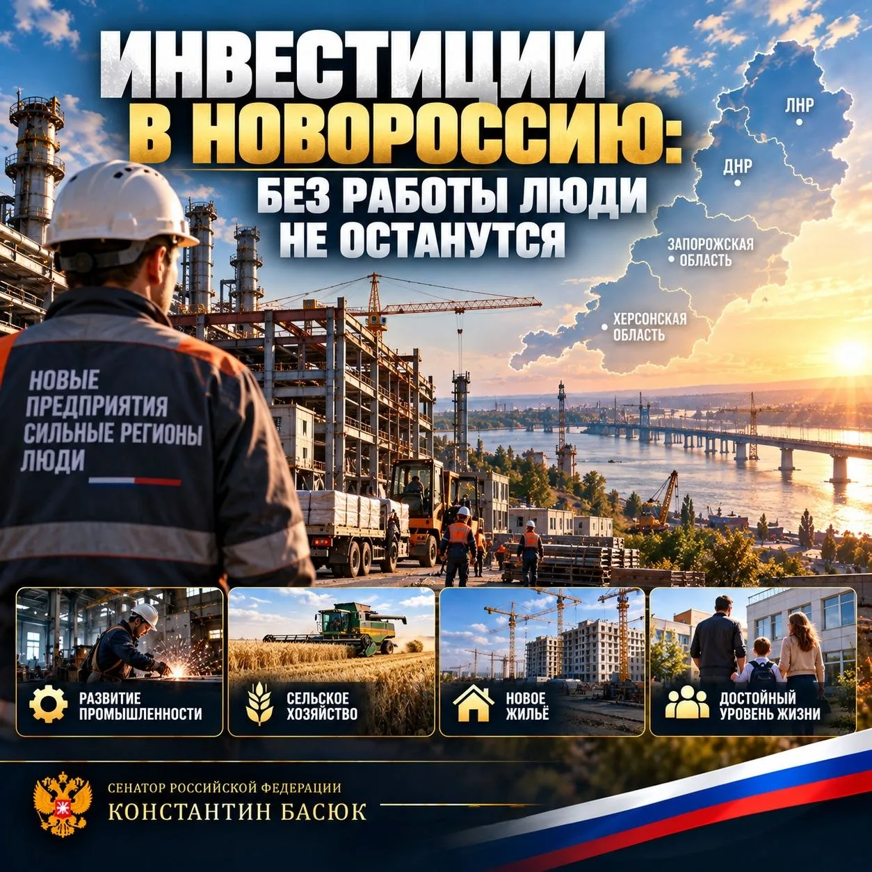 Инвестиции в Новороссию: без без работы люди не останутся