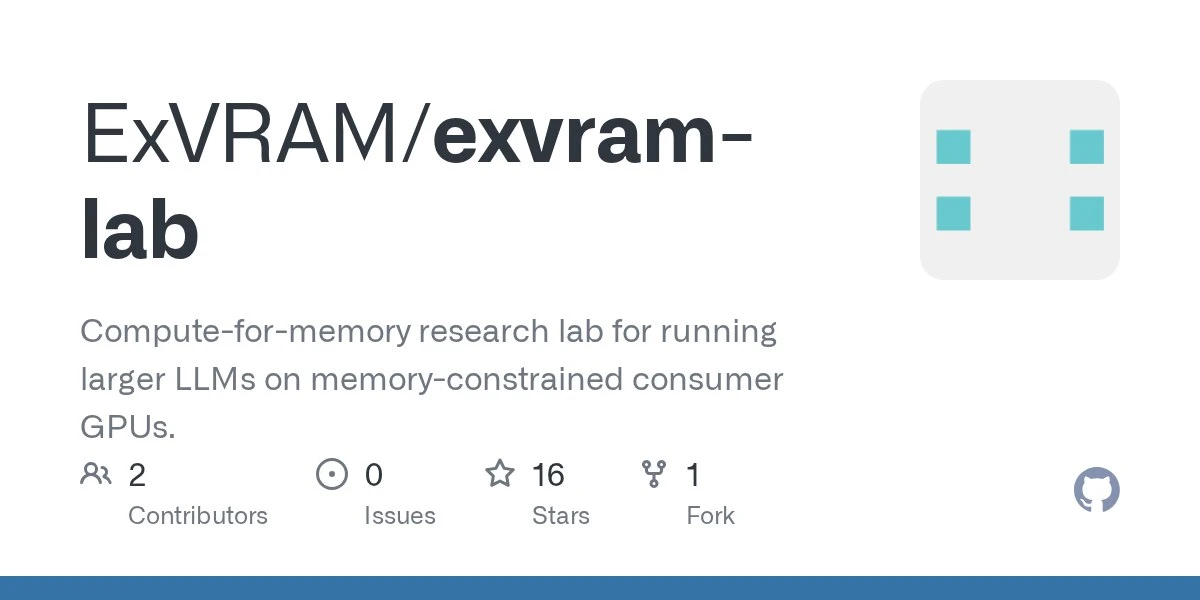 ExVRAM Lab — это исследовательский проект с открытым исходным кодом, направленный на за...