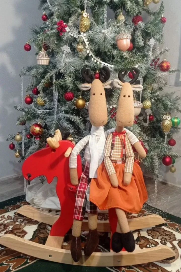 🎄 Волшебные лоси в стиле Тильда — тот самый штрих, который превращает обычный вечер в ...
