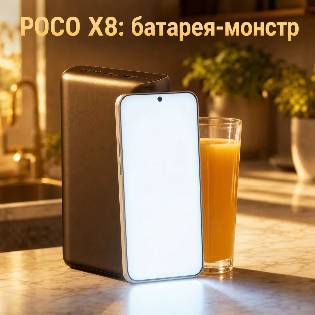 POCO X8 оказался совсем не тем середняком, которого я ожидал. Батарейка 8340 мАч, это н...
