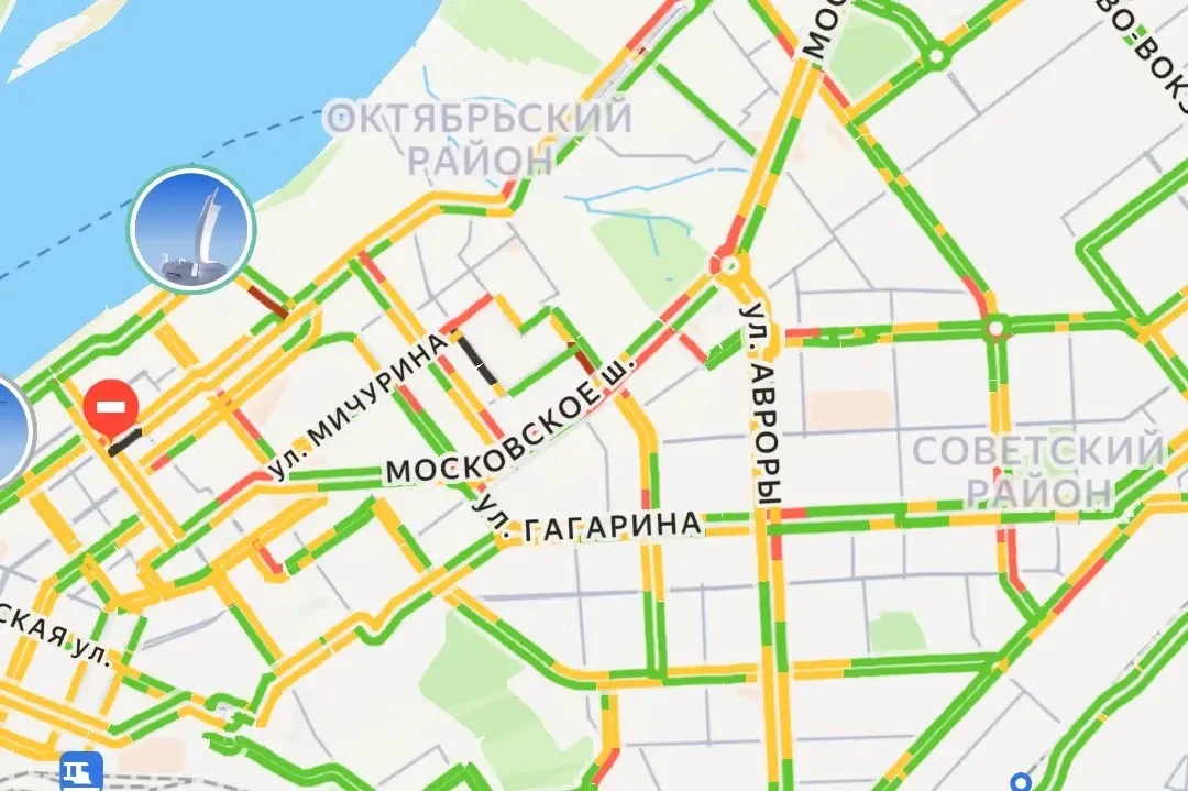 🚦Утренние пробки достигли 5 баллов