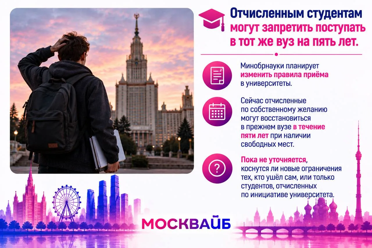 Москвичи, Минобрнауки предлагает не принимать отчисленных за нарушения обратно в тот же...