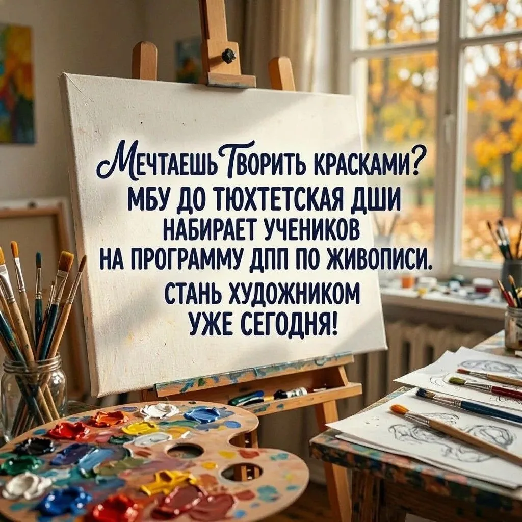 🎨Продолжается  набор детей в Тюхтетскую детскую школу искусств!
