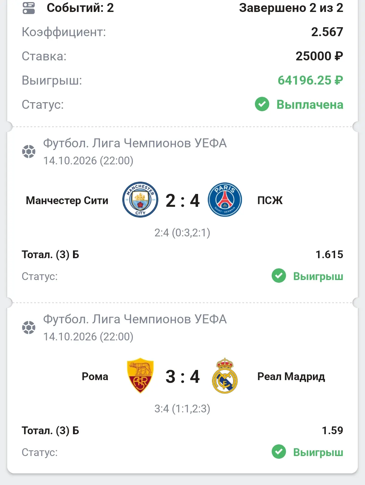 Отчет по вип ставкам за  14.10