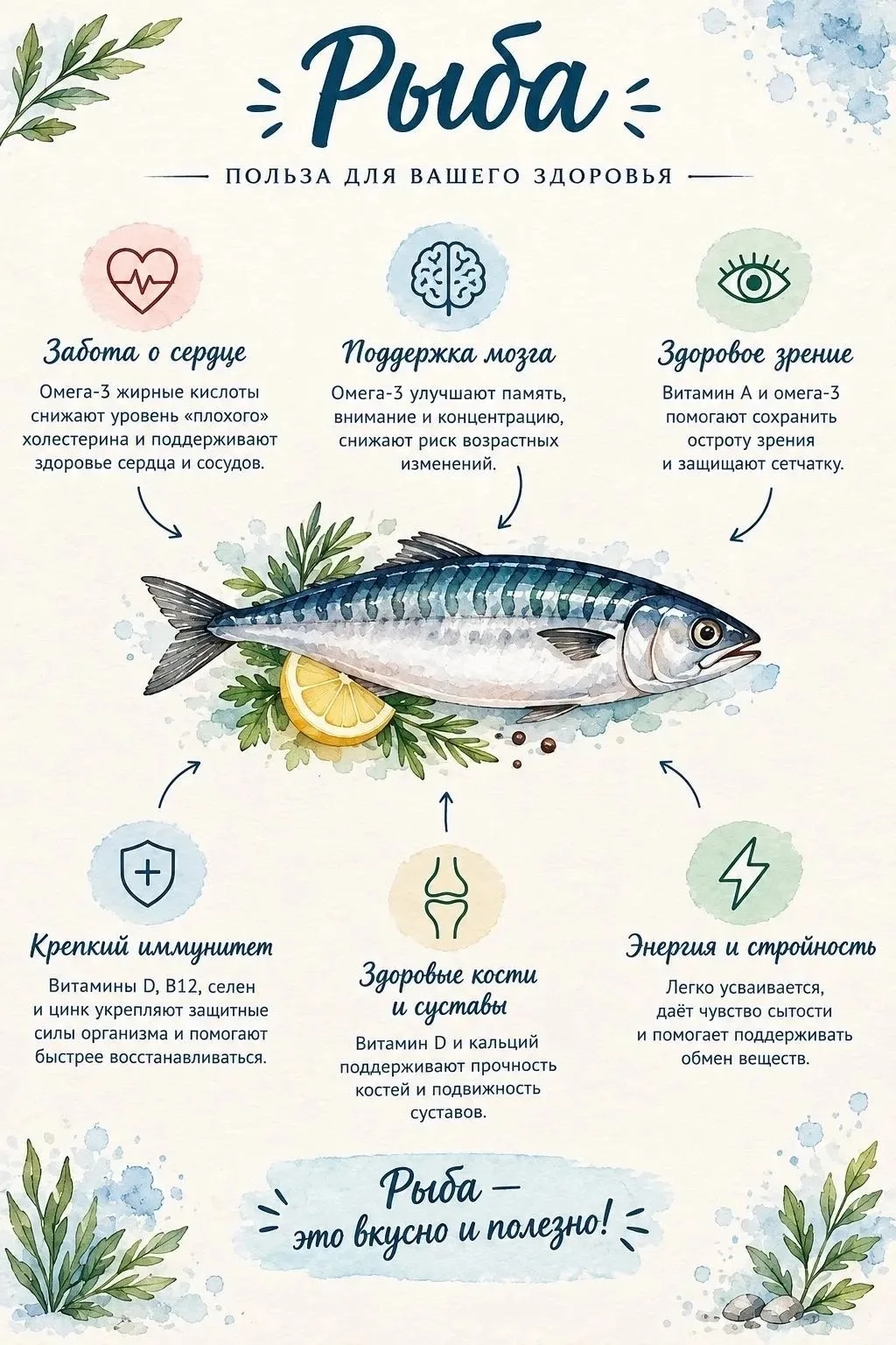 🐟 ПОЛЬЗА ПОТРЕБЛЕНИЯ РЫБНОЙ ПРОДУКЦИИ