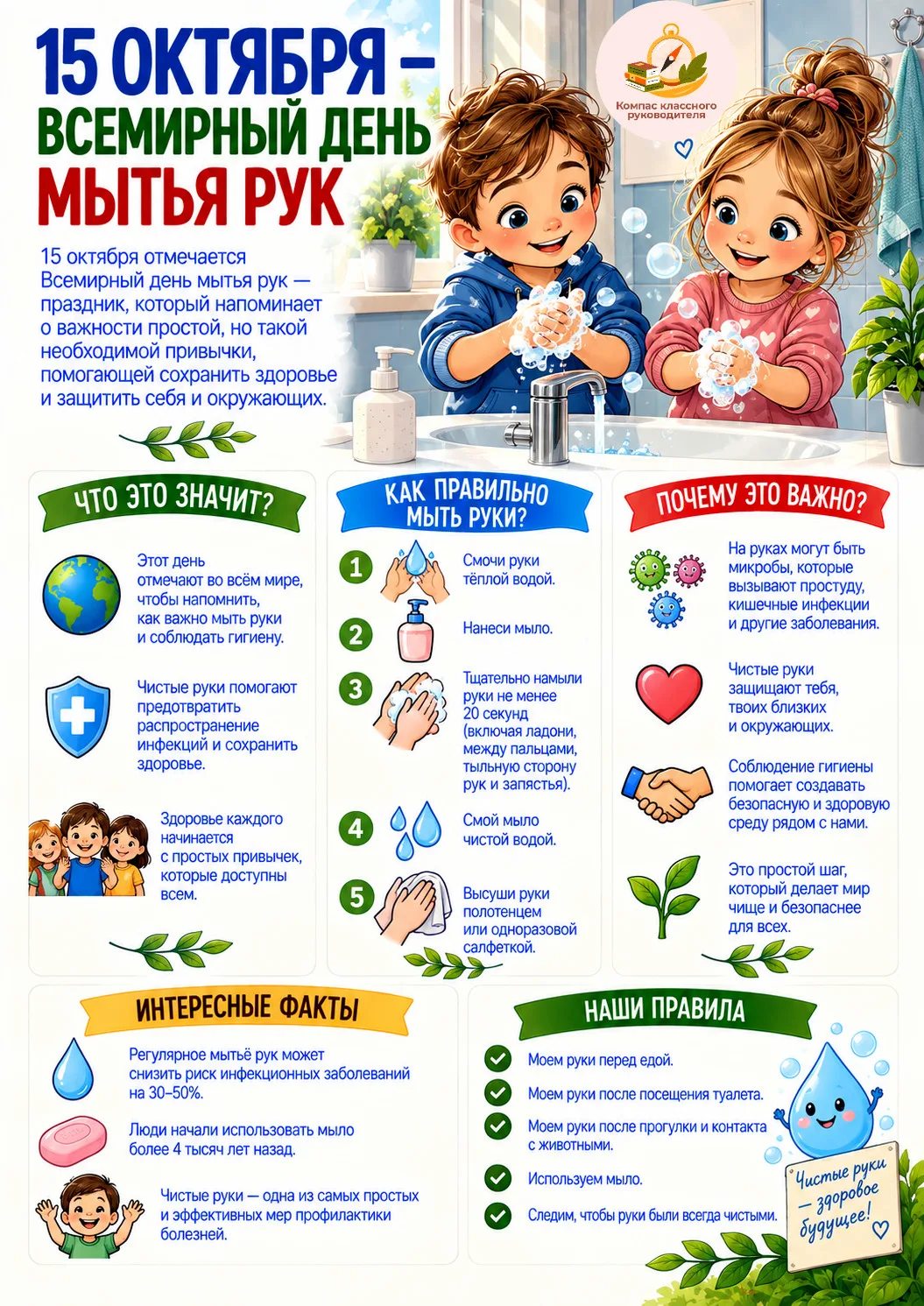 15 октября — Всемирный день мытья рук🧼