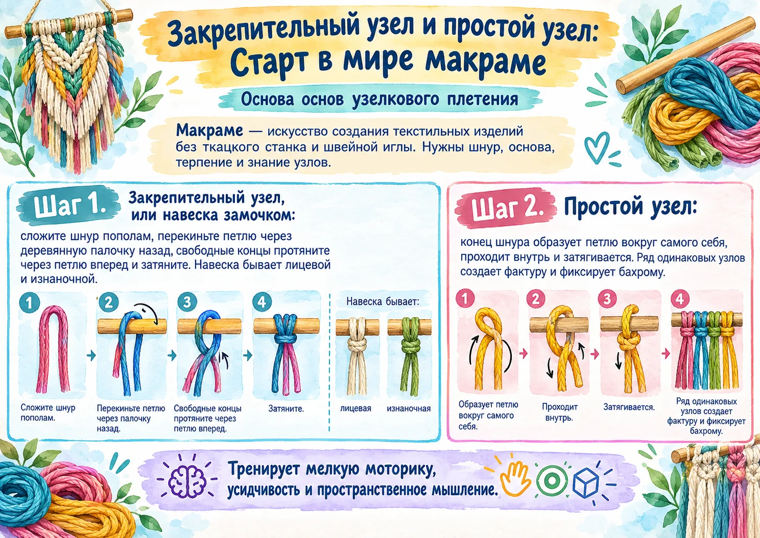 🧶Информационные плакаты: Нити и ткани✂️