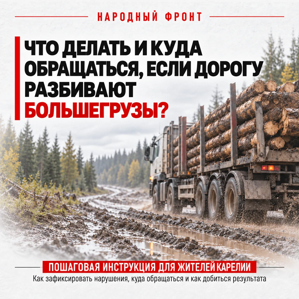 🚛Большегрузы разбивают дороги: что делать и куда обращаться?
