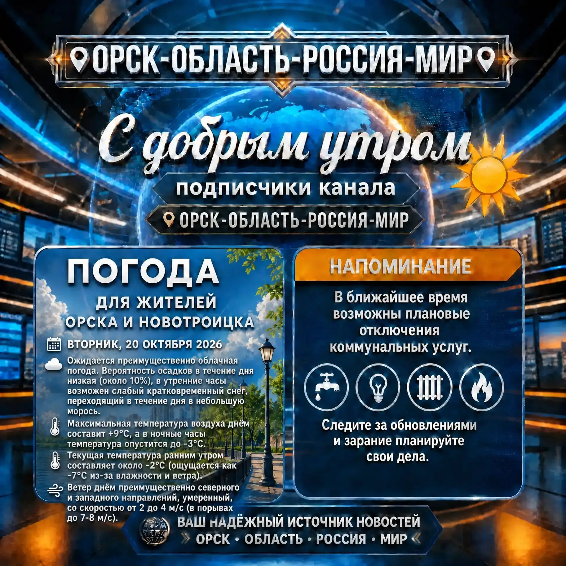 ☀️ Доброе утро, дорогие подписчики нашего канала 📌Орск-Область-Россия-Мир📌