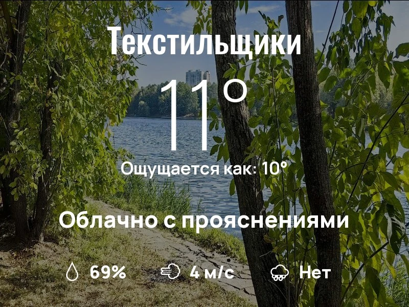 Что с погодой в Текстильщиках?