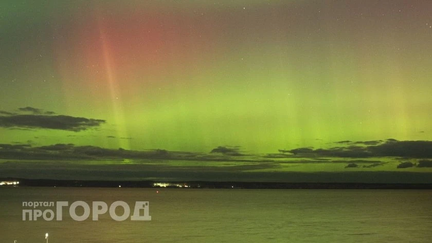 В небе над Чувашией переливалось северное сияние