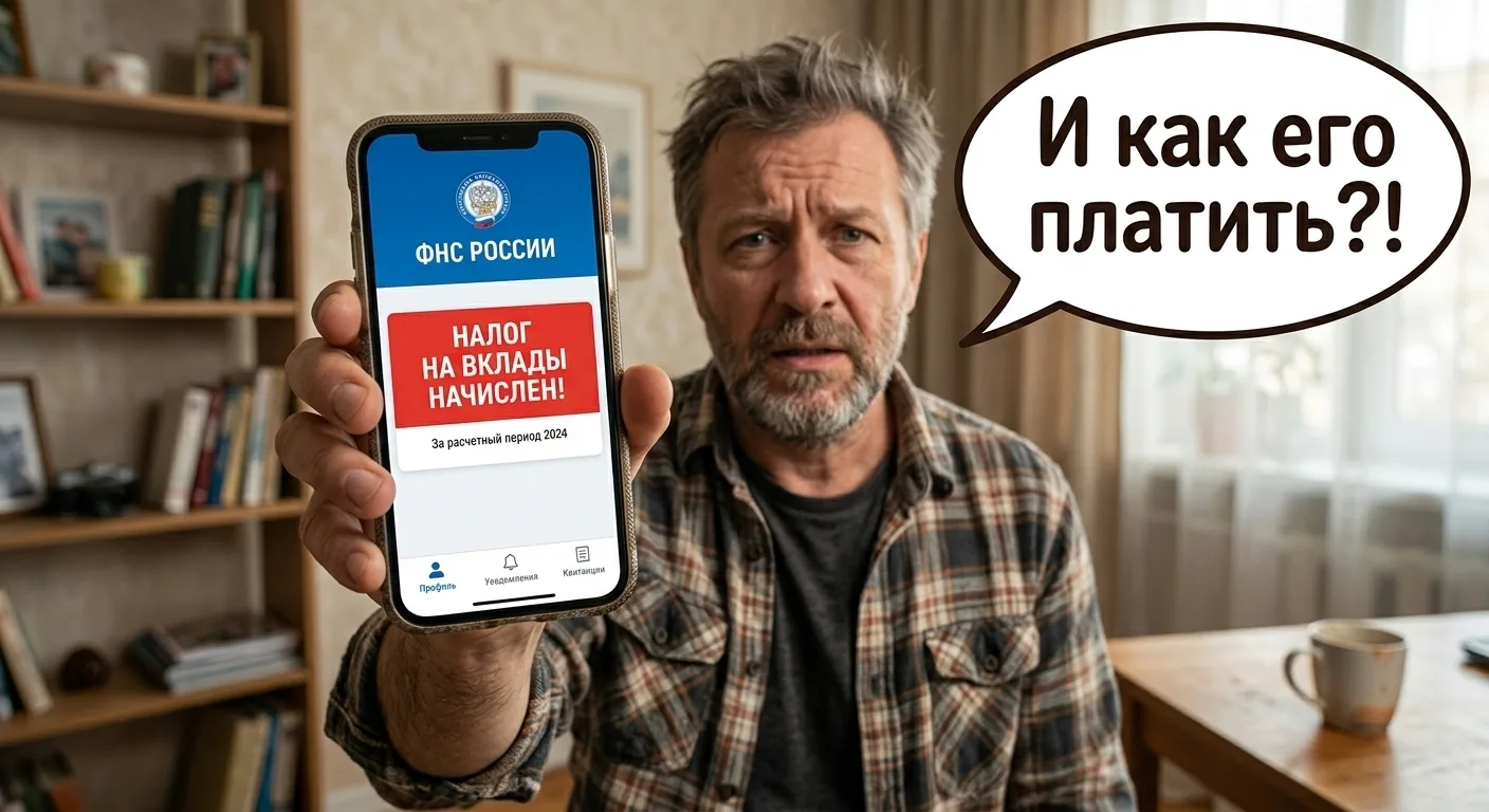 "Налог на вклады" уже начислен вкладчикам за 2025 год. Нужно оплатить до 1 декабря...