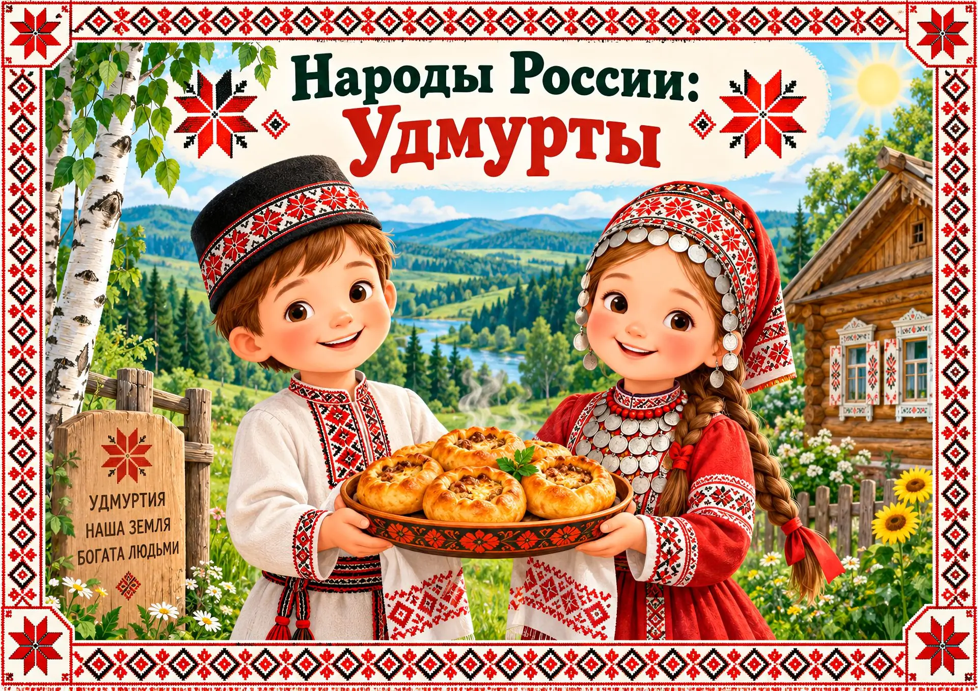 «НАРОДЫ РОССИИ: УДМУРТЫ» 🌿Предлагаю яркий познавательный комплект для дошкольников 3–7...