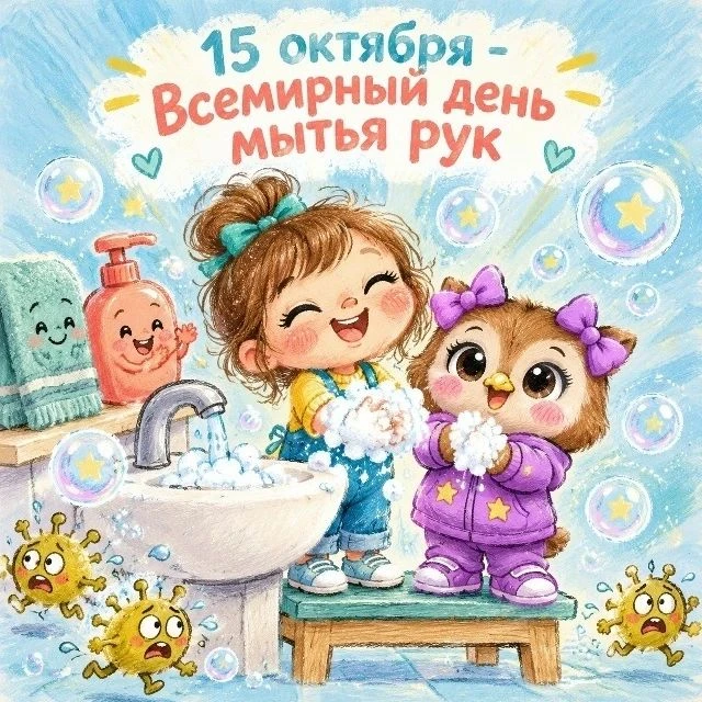 🧼 15 ОКТЯБРЯ — ВСЕМИРНЫЙ ДЕНЬ МЫТЬЯ РУК! 🖐️
