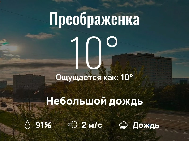 Что с погодой в Преображенском?
