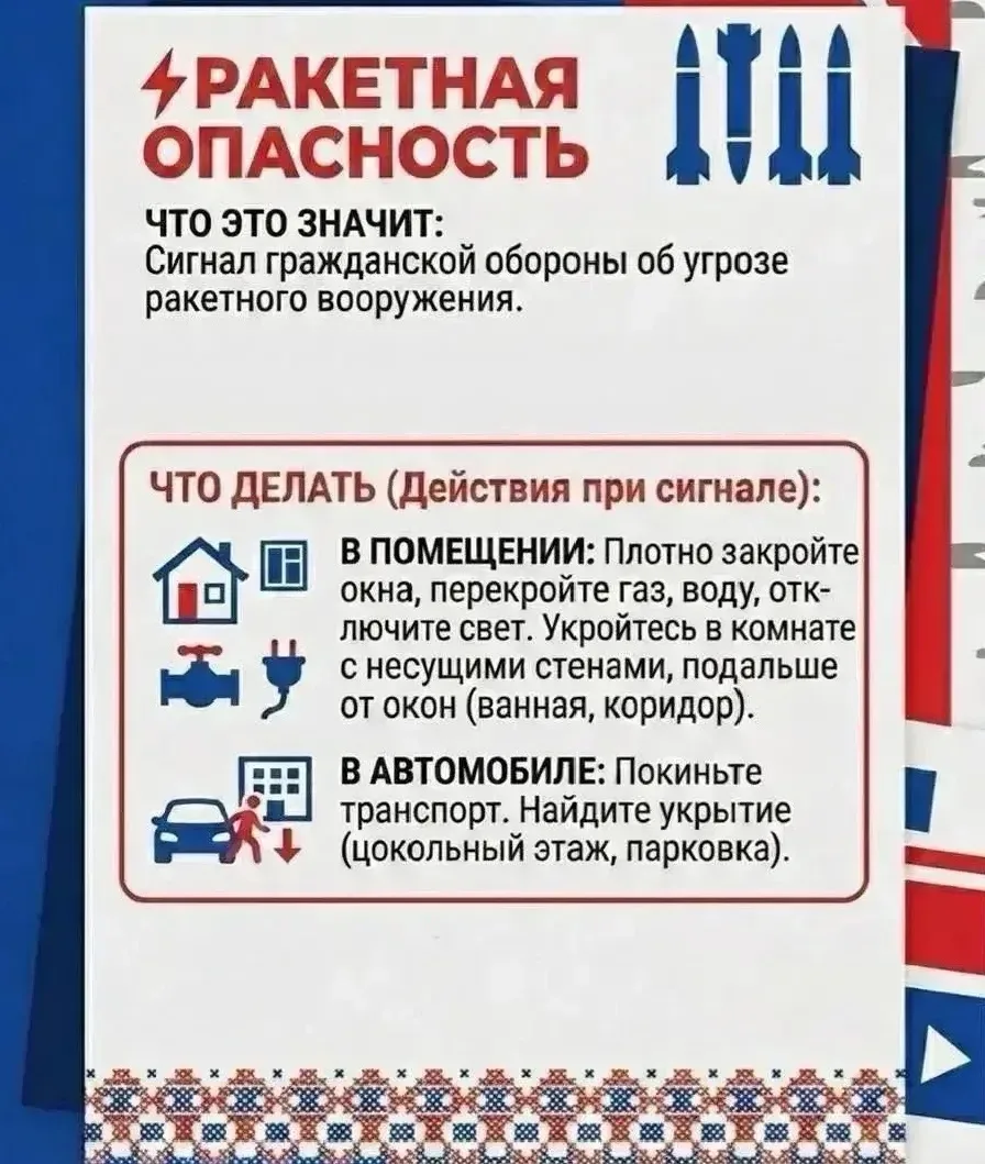 ❗️Ракетная опасность: что это значит и что делать?