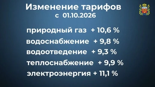 В Оренбуржье озвучили новые тарифы на комуслуги с 1 октября