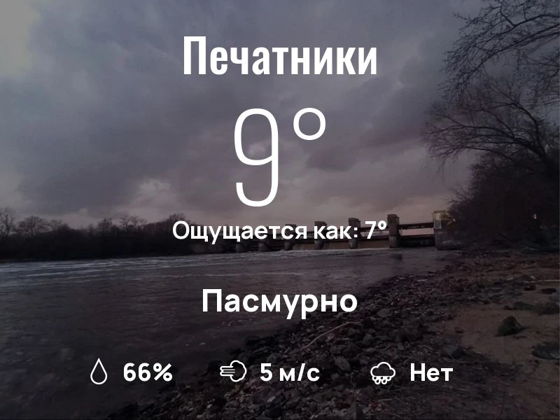 Что с погодой в Печатниках?
