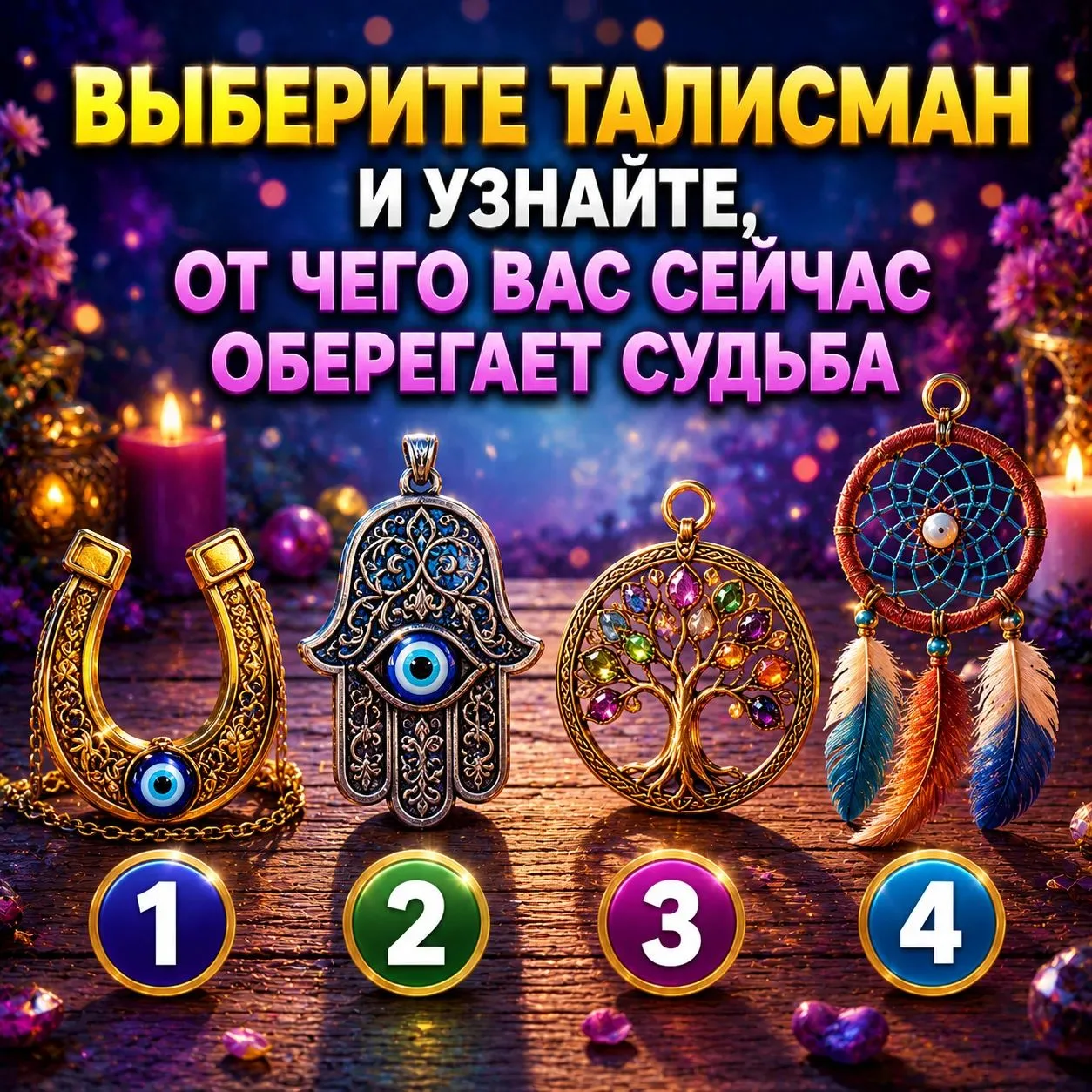 🔮 ВЫБЕРИТЕ ТАЛИСМАН И УЗНАЙТЕ, ОТ ЧЕГО ВАС СЕЙЧАС ОБЕРЕГАЕТ СУДЬБА