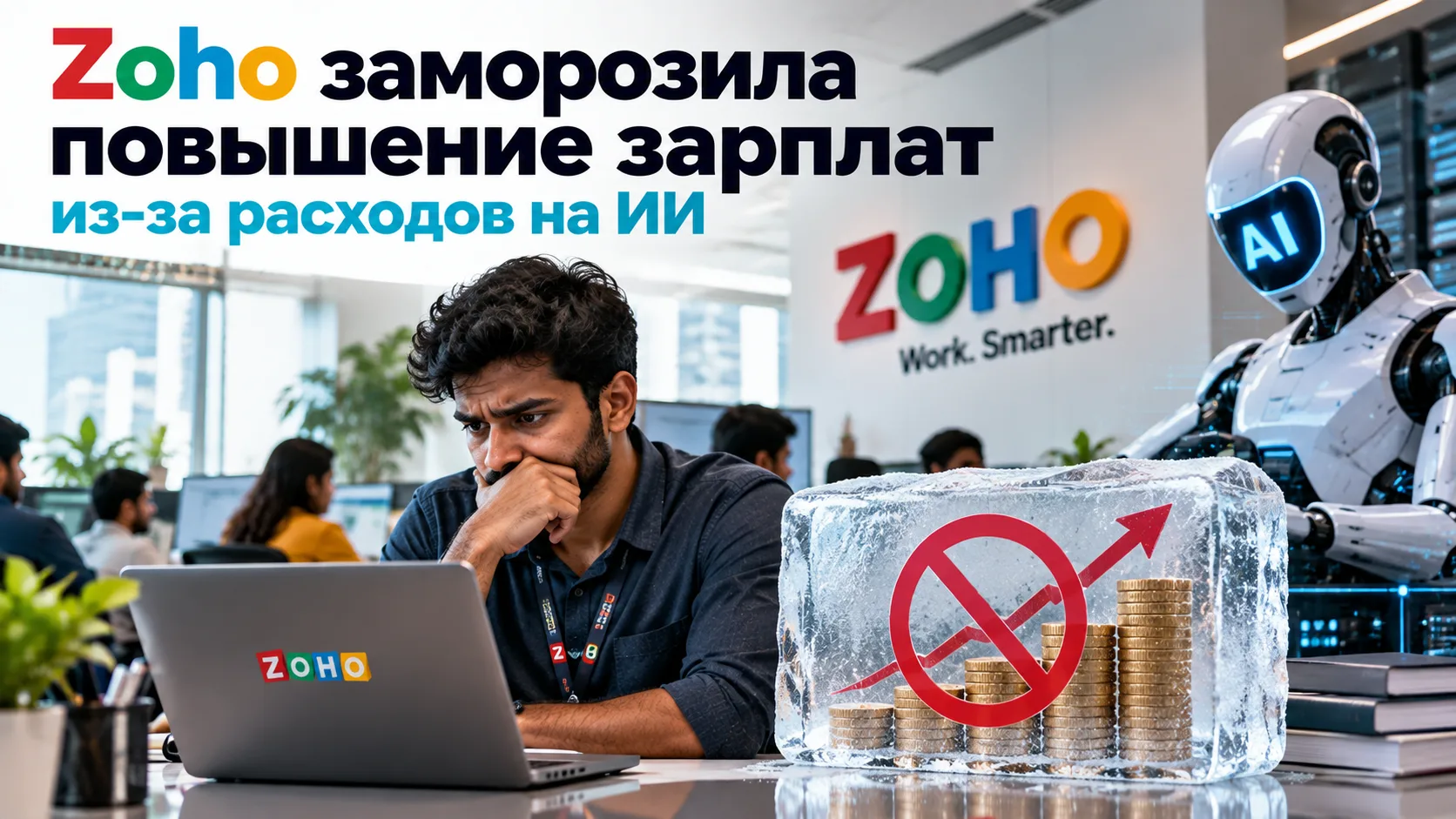 Индийская IT-компания Zoho Corporation приостановила повышение зарплат сотрудников в 20...