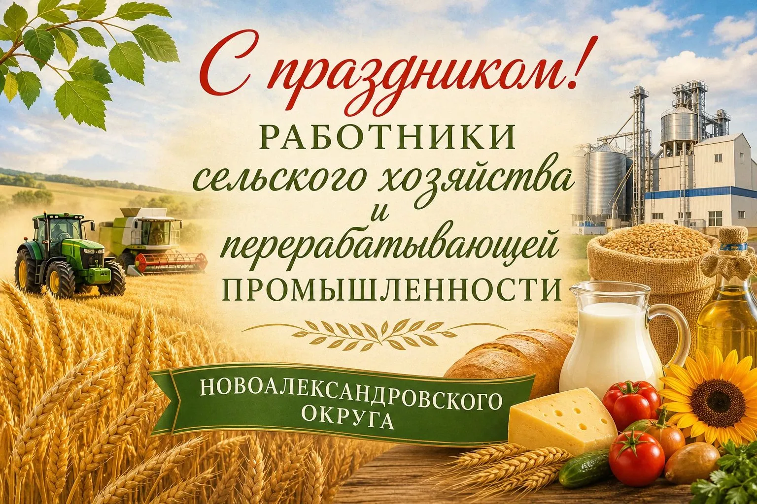 Уважаемые работники сельского хозяйства и перерабатывающей промышленности Новоалександр...
