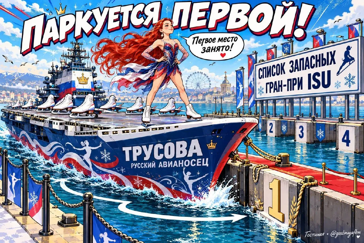 Наш русский авианосец (mothership - так называют Трусову вражины) припарковался первым ...