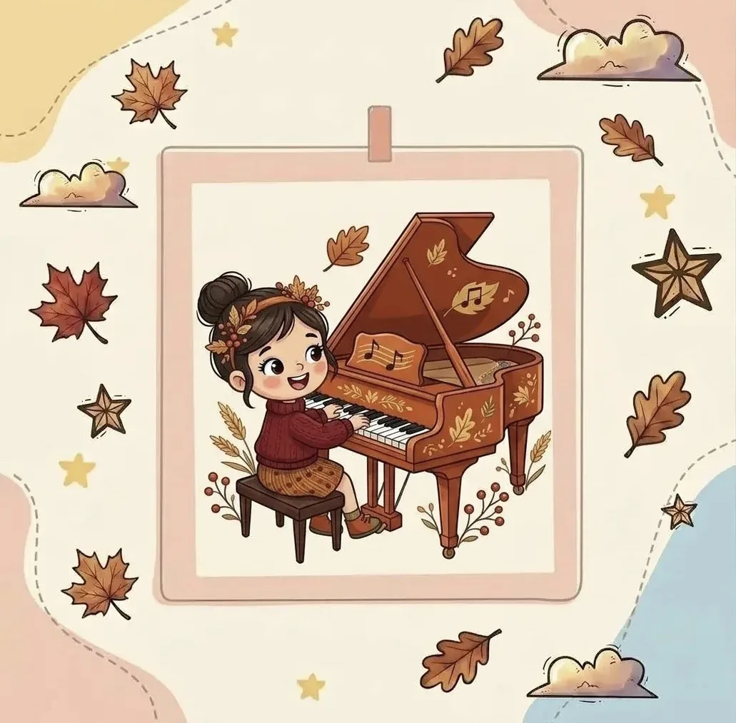 🍂✨ Осеннее настроение в музыке: занятие в группе «Звёздочка».