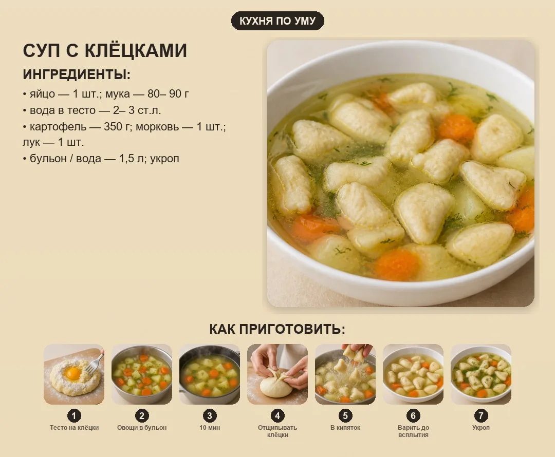 Суп с клёцками