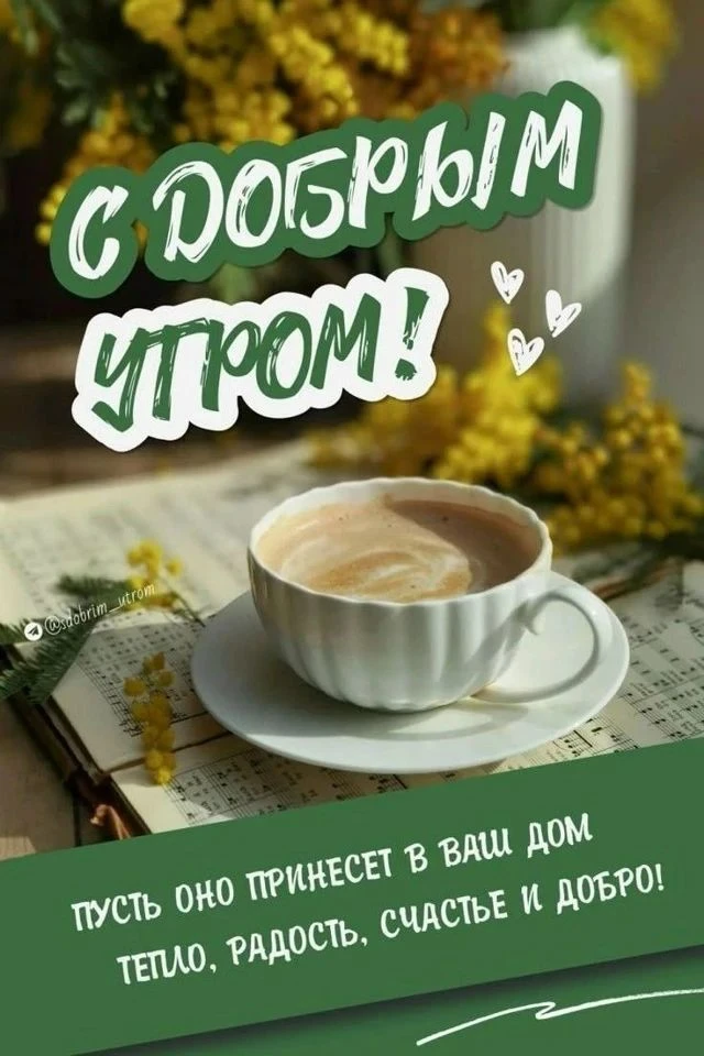 Доброе утро! Пусть этот день будет полон любви, счастья и успеха. Наслаждайтесь каждым ...