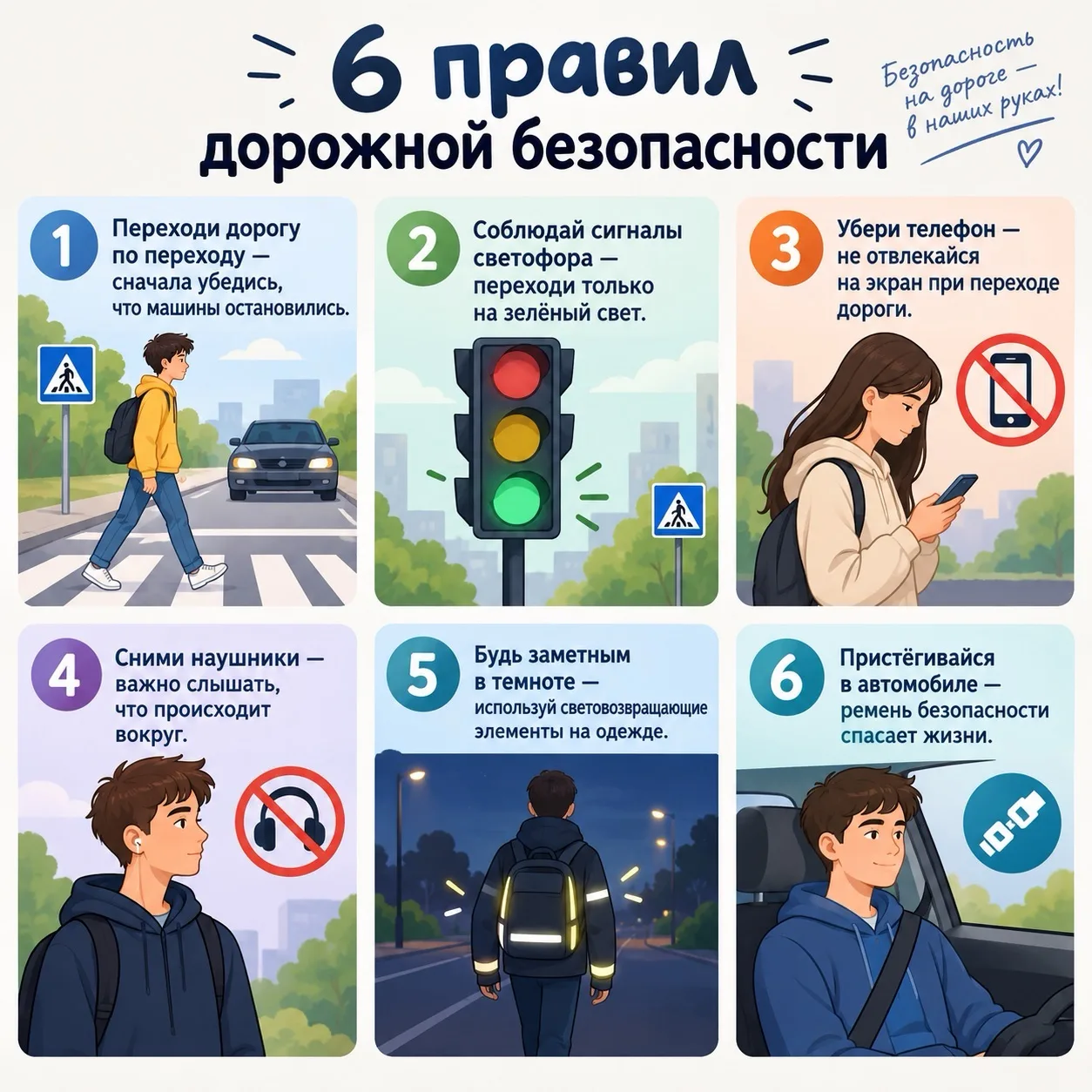 🚦 БЕЗОПАСНОСТЬ НА ДОРОГАХ — ОТВЕТСТВЕННОСТЬ КАЖДОГО ИЗ НАС!