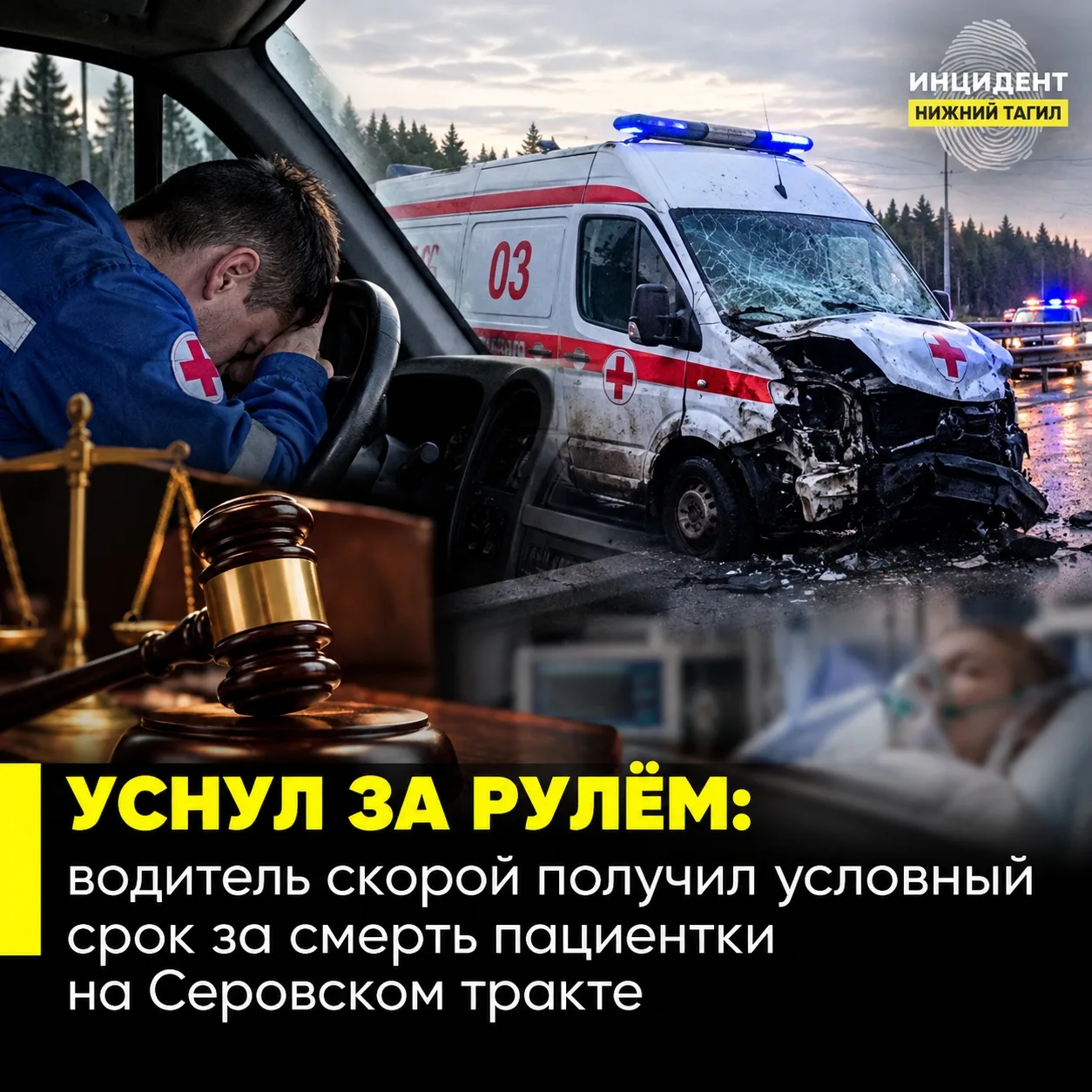 ⭕ Уснул за рулём: водитель скорой получил условный срок за смерть пациентки на Серовско...