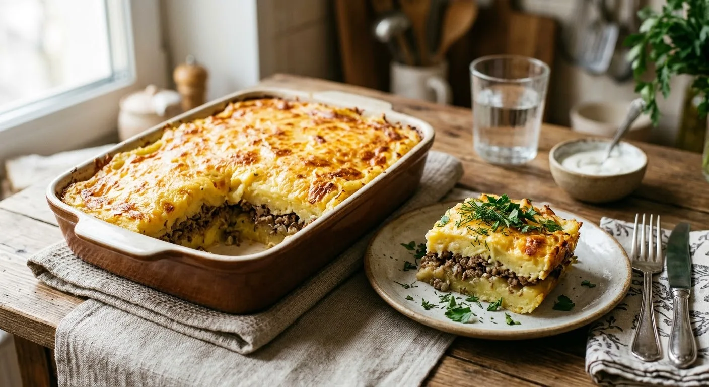 🥔 Домашняя картофельная запеканка с фаршем: вкус, знакомый с детства!