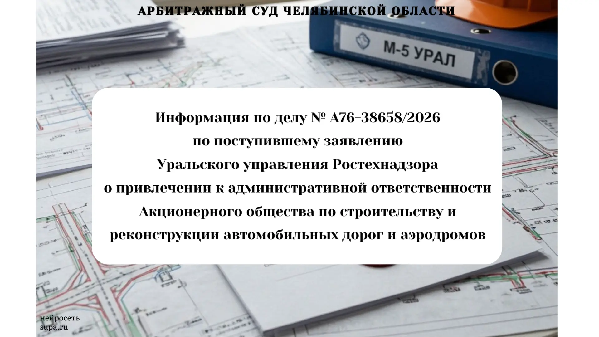 ⚖️   Информация по делу № А76-38658/2026